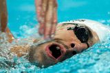 Ambiciózní tvář. Američan Michael Phelps ohlásil, že by chtěl v Pekingu získat osm zlatých medailí v mužských plaveckých disciplínách.