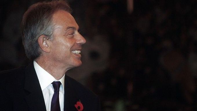 Tony Blair v optimistickém rozpoložení