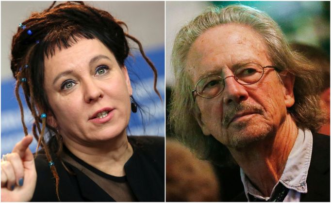 Olga Tokarczuková a Peter Handke, čerství držitelé Nobelovy ceny za literaturu.