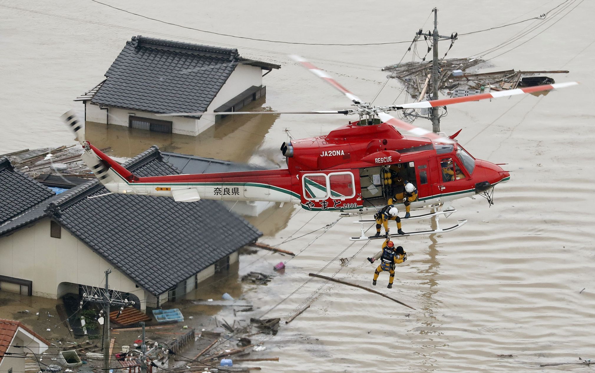 Japonsko - povodně - Okajama