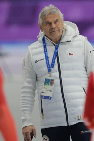 Petr Novák na tréninku při ZOH 2018