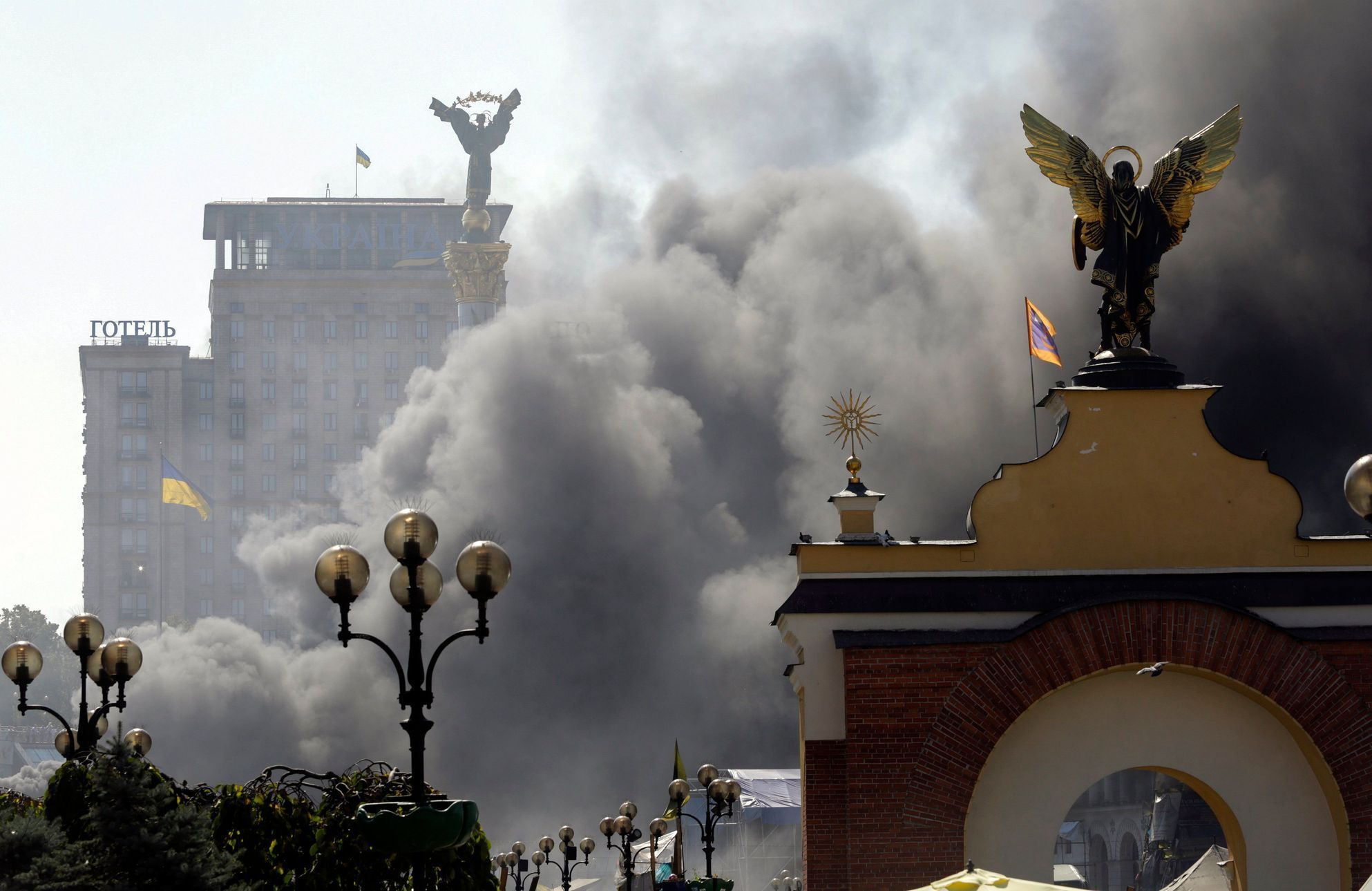 Ukrajina - Kyjev - Majdan - srpen 2014