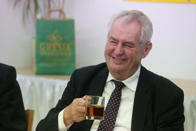 Miloš Zeman při návštěvě Ústeckého kraje.