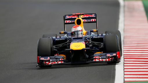 Německý pilot F1 Sebastian Vettel při kvalifikaci na VC Japonska 2012 v Suzuce.