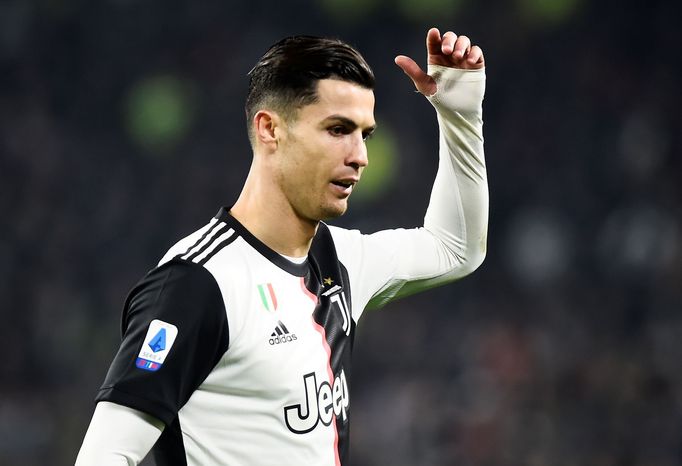 Cristiano Ronaldo v zápase proti AC Milán