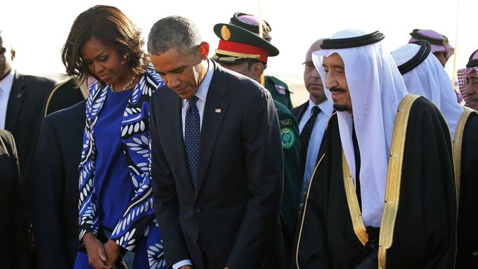 Obamovi po boku nového saúdskoarabského krále Salmána.