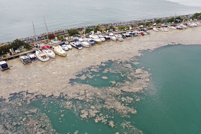 Istanbul a pobřeží Marmarského moře trápí sliz.