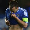 Chelsea's Terry leaves the pitch after the final whistle in Champion's League semi-final second leg soccer match against Atletico Madrid in London