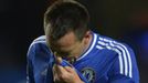 Chelsea's John Terry leaves the pitch after the final whistle in the Champion's League semi-final second leg soccer match against Atletico Madrid at Stamford Bridge in Lo