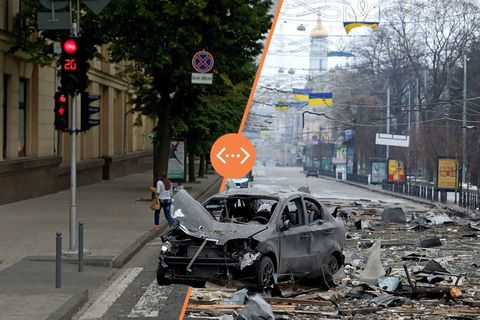 Před úderem okupantů a po něm: Rusové zničili celé čtvrtě ukrajinských měst
