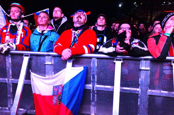 Česko - Slovensko: fandění v Olympijském parku v Praze