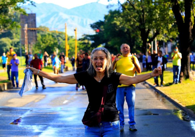 Protesty ve Venezuele.