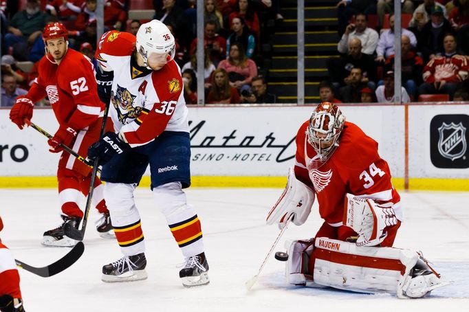 NHL, Florida - Detroit: Jussi Jokinen (36) - Petr Mrázek (34)