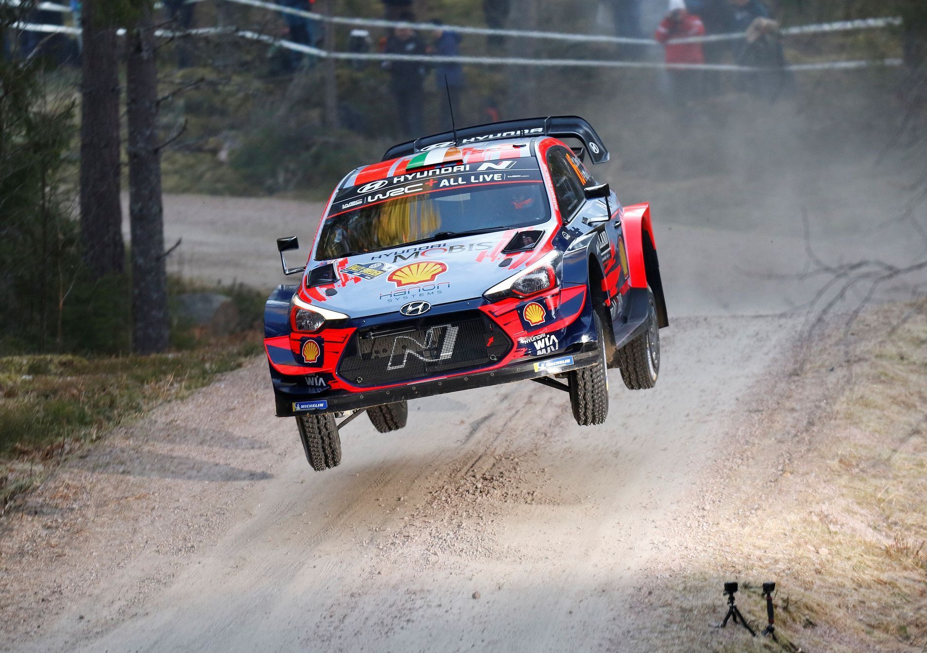 Craig Breen v Hyundai na trati Švédské rallye 2020