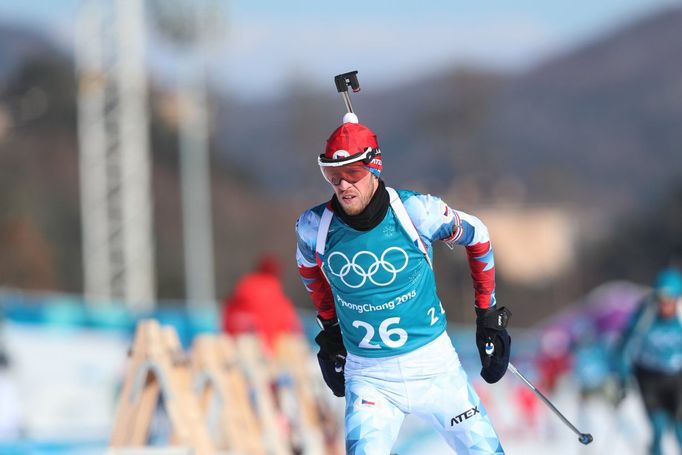 Trénink českých biatlonistů na olympiádě v Pchjongčchangu (Jaroslav Soukup)