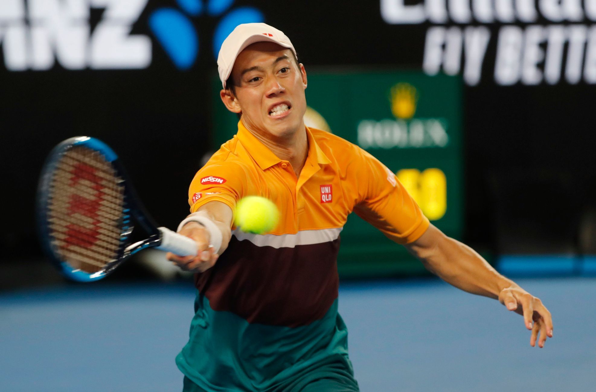 Kei Nišikori v osmifinále Australian Open 2019