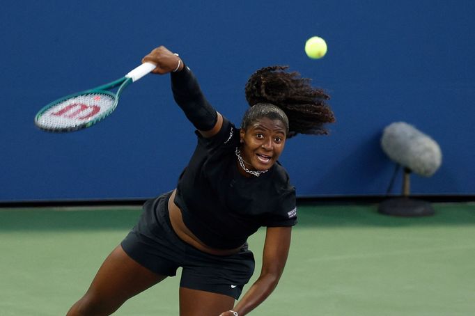 Hailey Baptisteová v utkání 1. kola US Open 2025