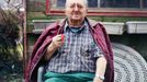 September 23 2005-Montoire, France Gilbert Gilles, and Ex French Waffen SS is posing for the camera in his garden. Mr. Gilles fought in 1945 in Berlin with an SS French outfit, the Charlemagne Division. May 8th marks the end of WWII. (Jonathan Alpeyrie/Polaris)