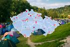 Mapa nejlepších českých kempů. Zájem o ně roste, nejoblíbenější je Českokrumlovsko