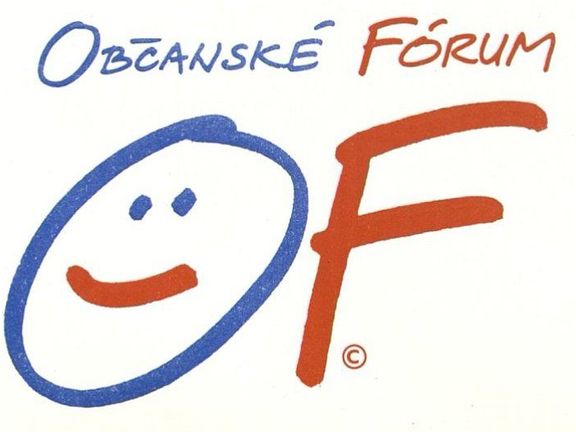 Logo Občanského fóra, jehož autorem je Pavel Šťastný.