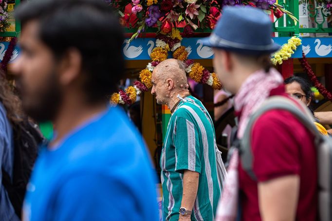 Indický festival vozů Rathayatra hnutí Hare Krišna.