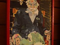 Portrét Franka Příhody, který se v australském Thredbo stal legendou, namalovala jedna z místních umělkyň