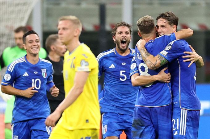 Radost fotbalistů Itálie