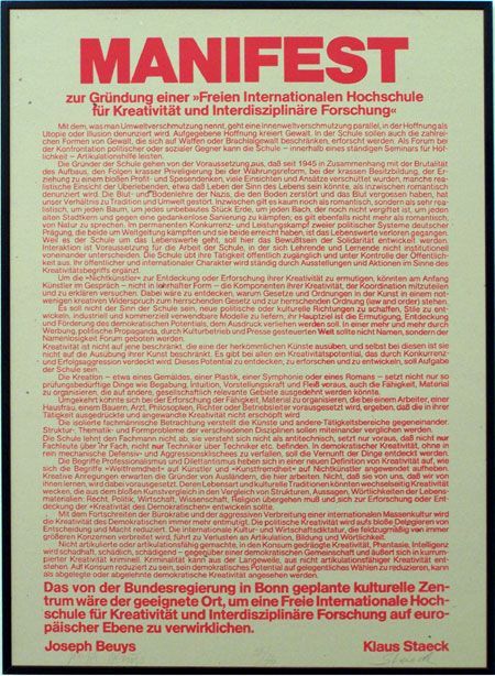 Joseph Beuys - Manifest, 1979