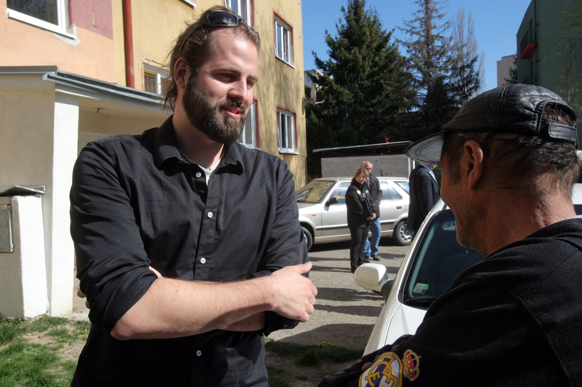 Jiří Dienstbier na návštěvě v Janově a Štětí