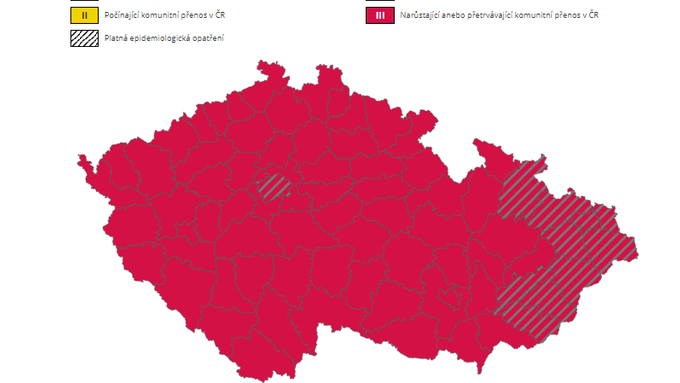 Semafor krajů v Česku.