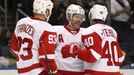 Radost hokejistů Detroitu Red Wings