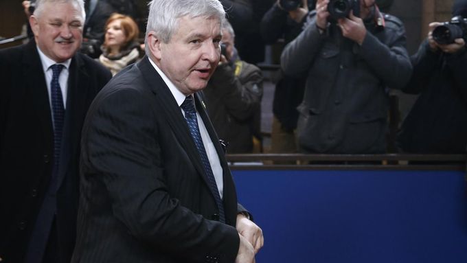Jiří Rusnok na jednání premiérů v Bruselu.