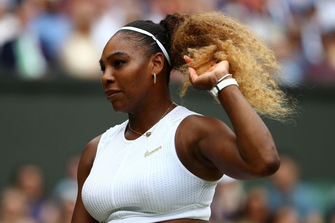 Serena Williamsová ve čtvrtfinále Wimbledonu 2019