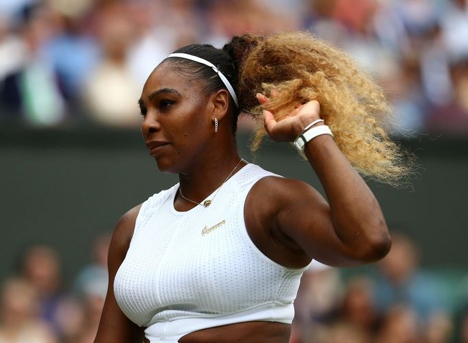 Serena Williamsová ve čtvrtfinále Wimbledonu 2019