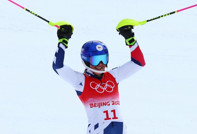 Martina Dubovská v olympijském slalomu v Pekingu 2022