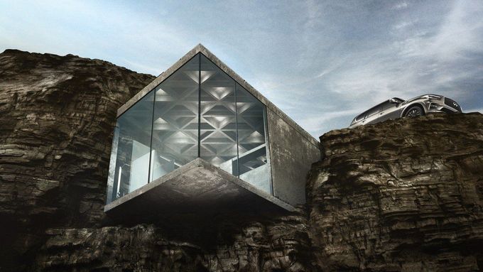 Architekti dům zařízli přímo do útesu. Díky proskleným stěnám nabízí unikátní výhled