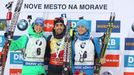 SP NMNM, hromadný M:  Simon Schempp, Martin Fourcade a Anton Babikov