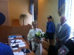 Tymošenková v soudní síni.