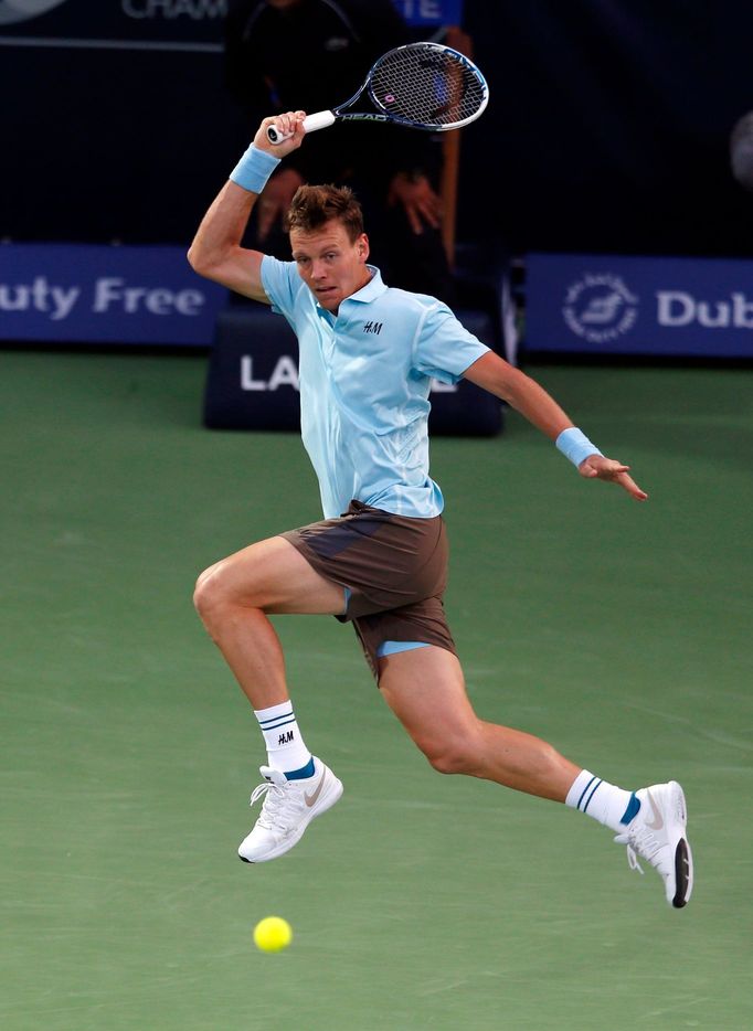 Tomáš Berdych na turnaji v Dubaji 2015