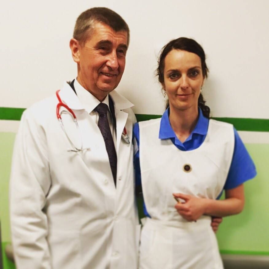 Andrej Babiš v nemocnici Sokolov