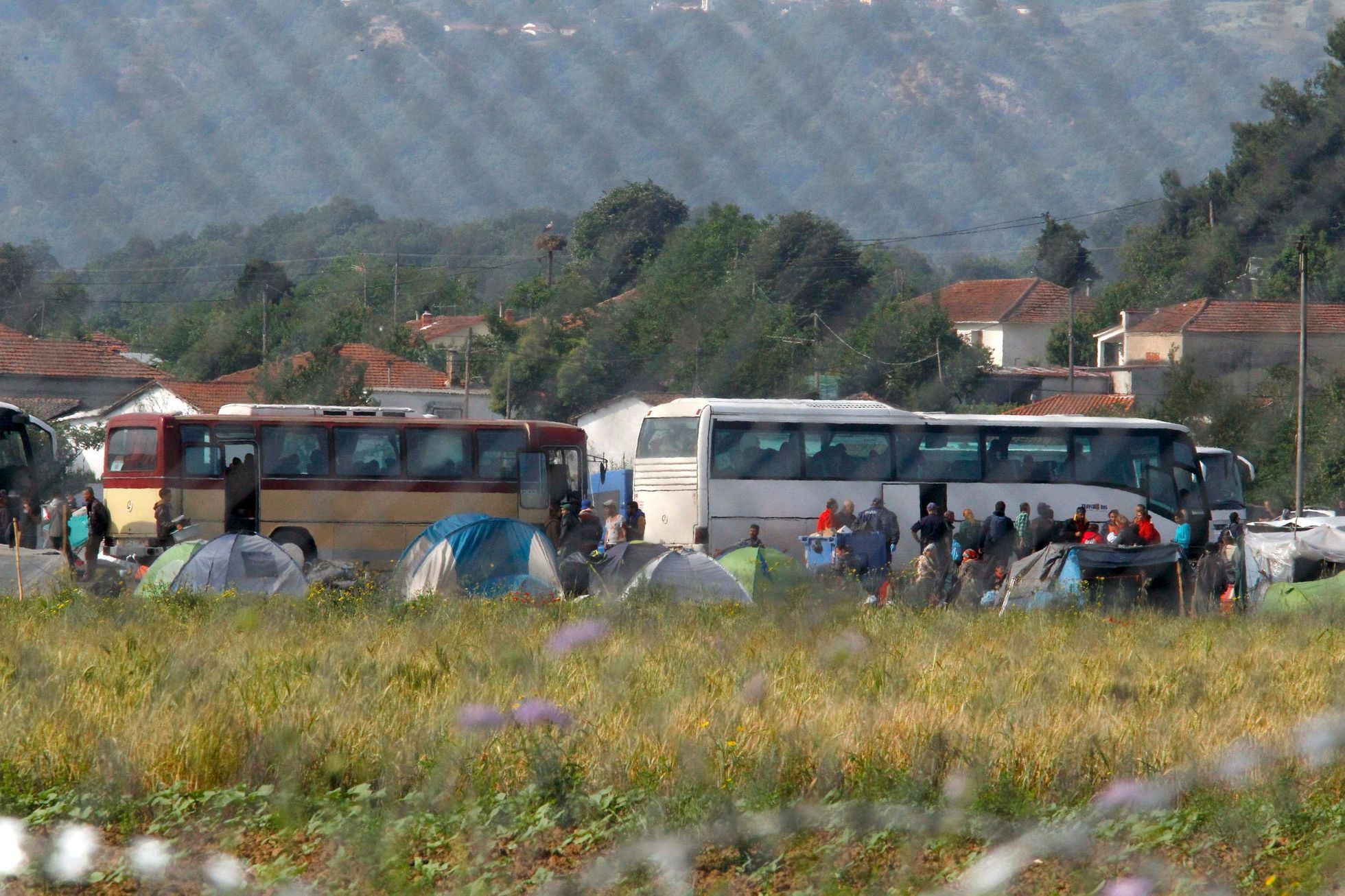 Vyklízení uprchlického tábora v Idomeni