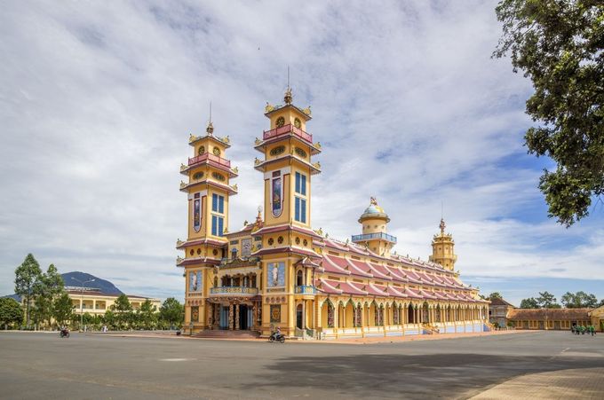Tây Ninh, Cao Dai chrám, Vietnam