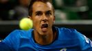 Lukáš Rosol v utkání Davis Cupu proti Japonci Danielovi