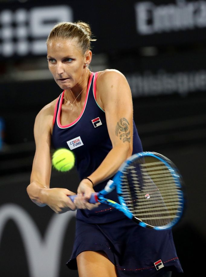 Karolína Plíšková na turnaji v Brisbane 2019.