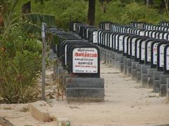 Hřbitov Tamilských tygrů v Kilinochchi na Srí Lance.