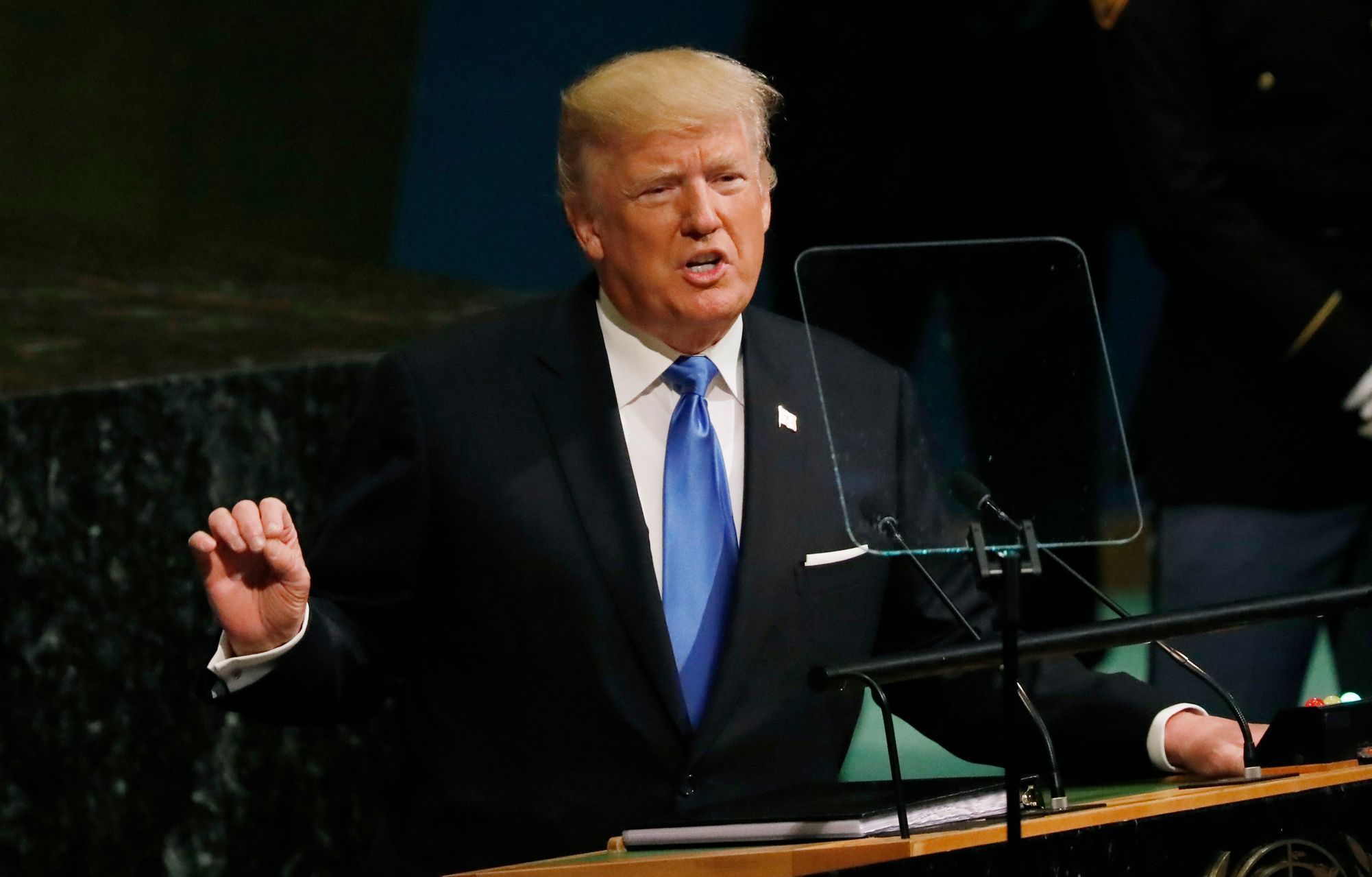 Americký prezident Donald Trump na jednání OSN.