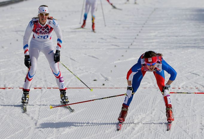 Eva Vrabcová-Nývltová a Francouzka Joenová na hrách v Soči