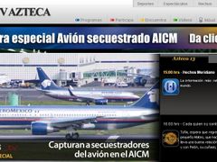 Únos letadla ve zpravodajství mexické TV Azteka.