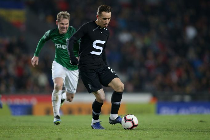 Josef Šural v ligovém zápase Sparta - Jablonec.