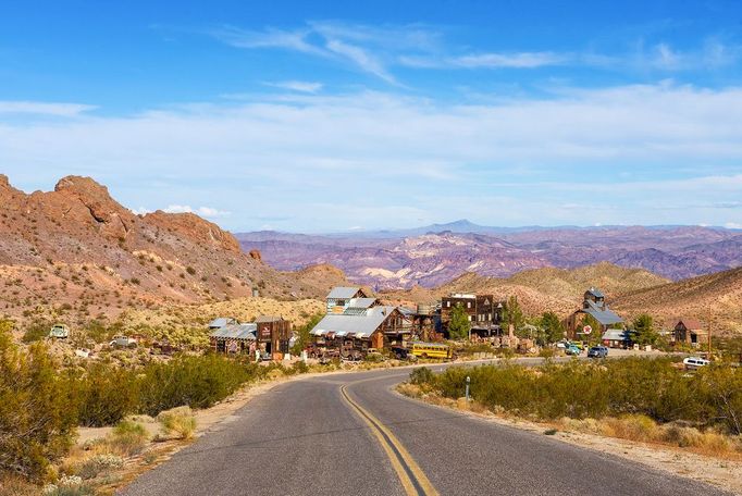 Opuštěné hornické městečko Nelson, Nevada, USA